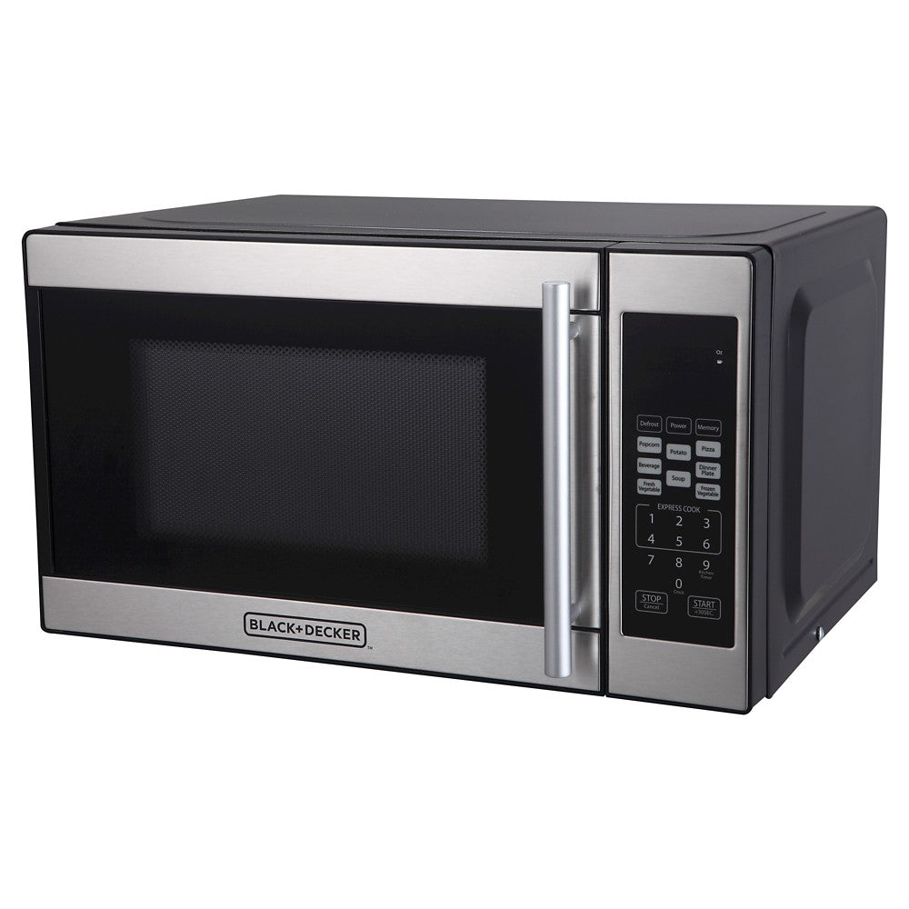 BLACK+DECKER 0.7 Cu Ft 700W Microwave Oven - Black - EM720CPN-P: Countertop, Small Dorm Microwave, Child Lock, 8 Programs - Bellso